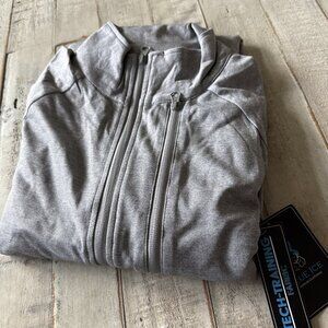 Blue Ice Mens Full-Zip Rayon Blend Track Jacket Gray L